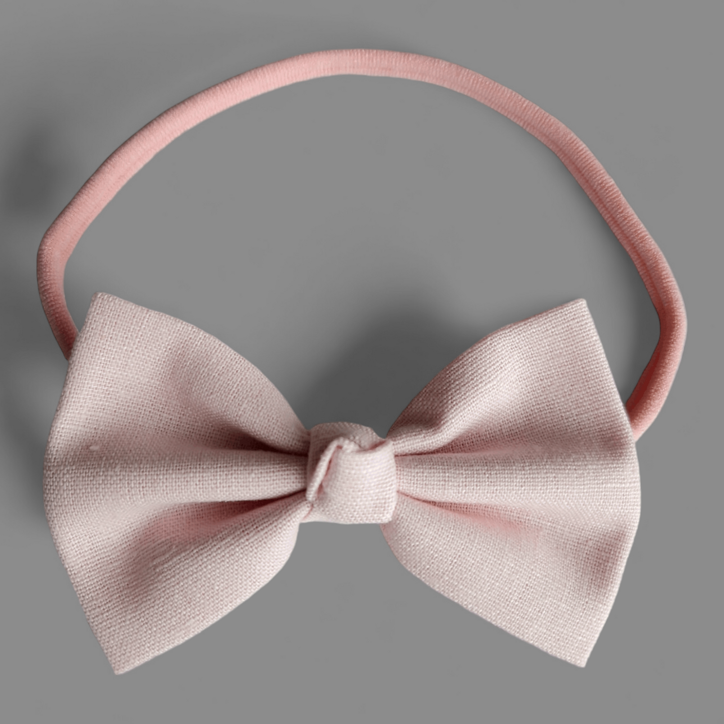 Blush Pink Cotton Bow Headband