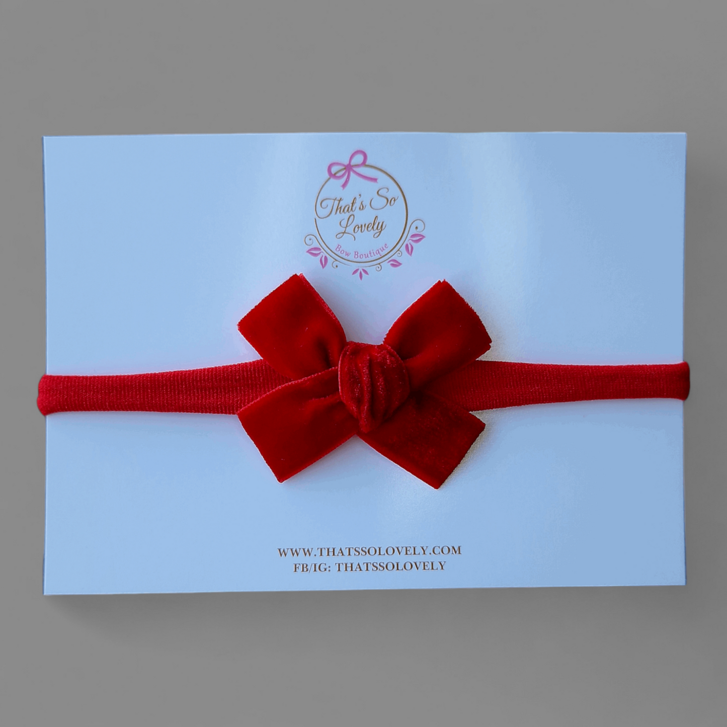 Luxury Velvet Red Bow Headband