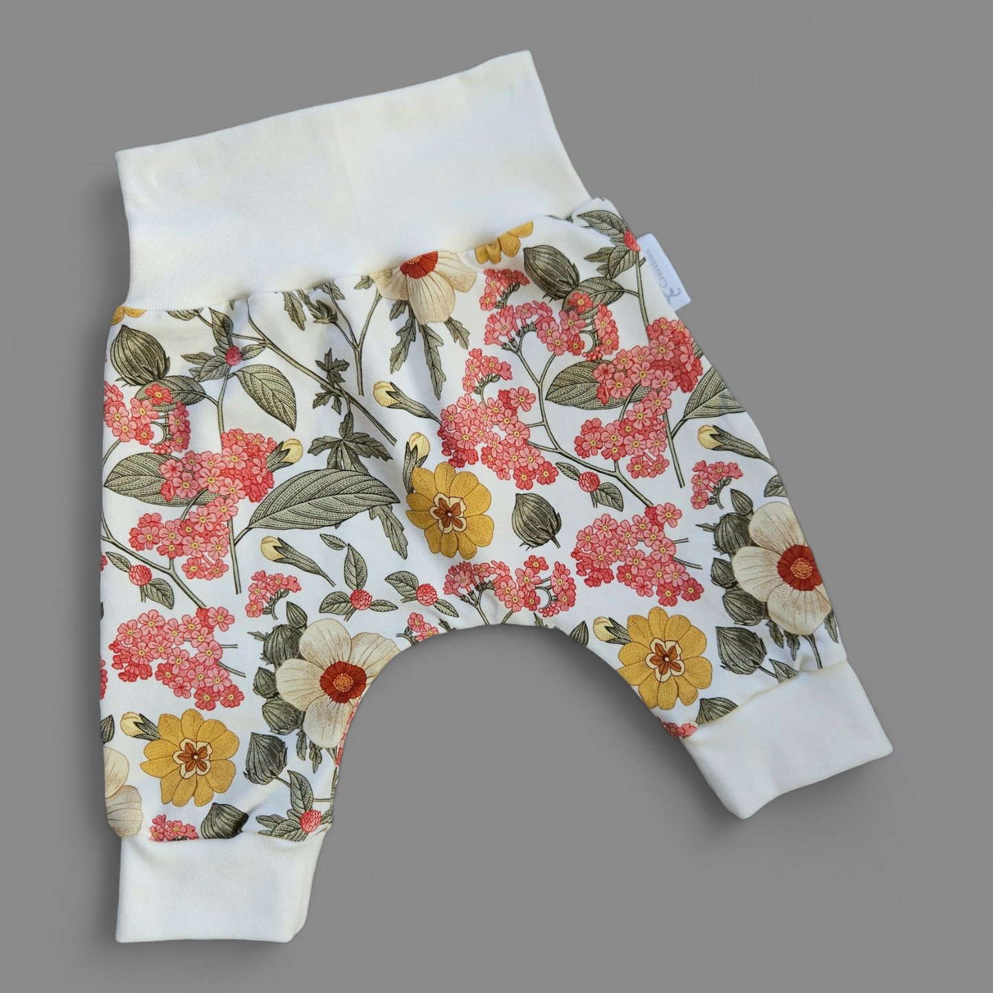 Haremshose - 3-6 Monate - Sommerblumen