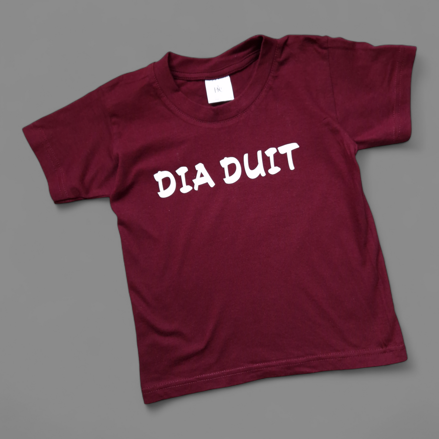 T-Shirt - 3-4 Jahre - Dia Duit - Burgund