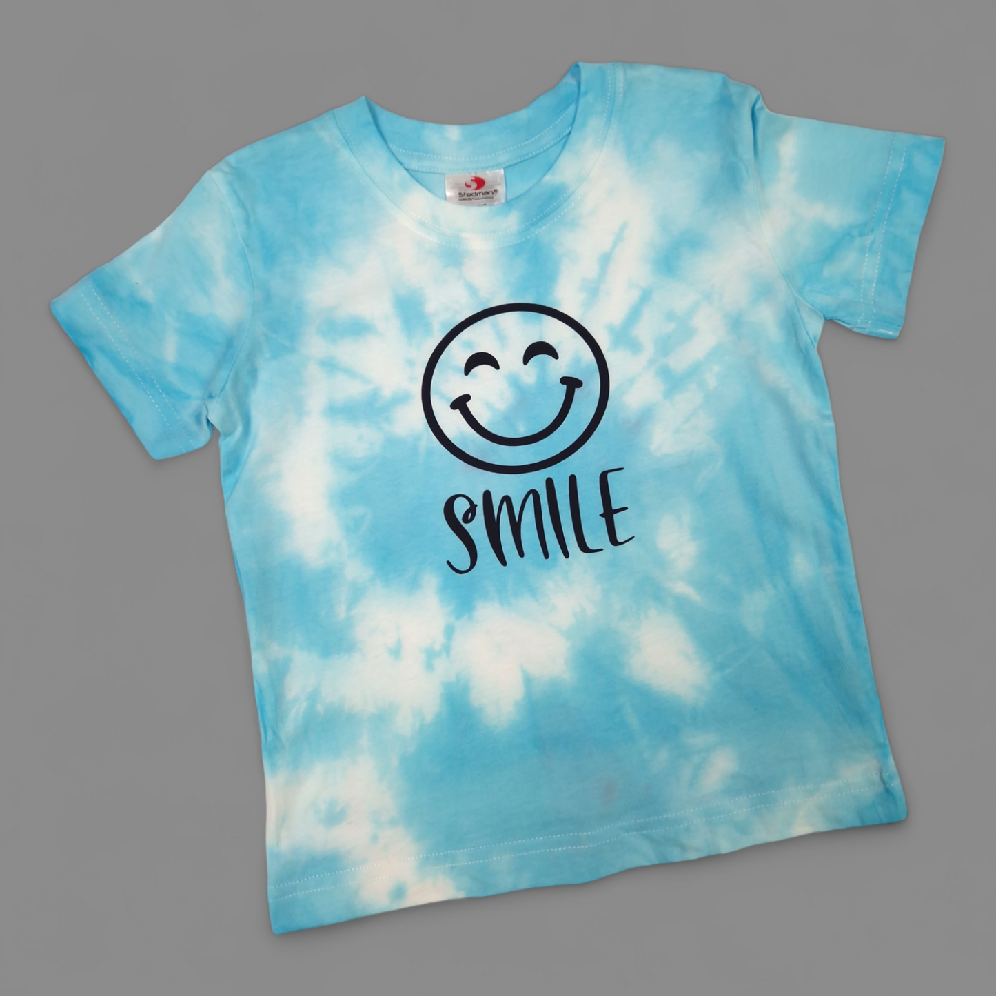 Tie Dye T-Shirt - 3-4 Years - Aqua Blue Smile