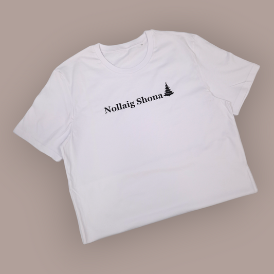 Christmas T-Shirt - Adult XL - Nollaig Shona - White