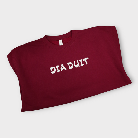 Sweatshirt - Adult XXL - Dia Duit - Burgundy