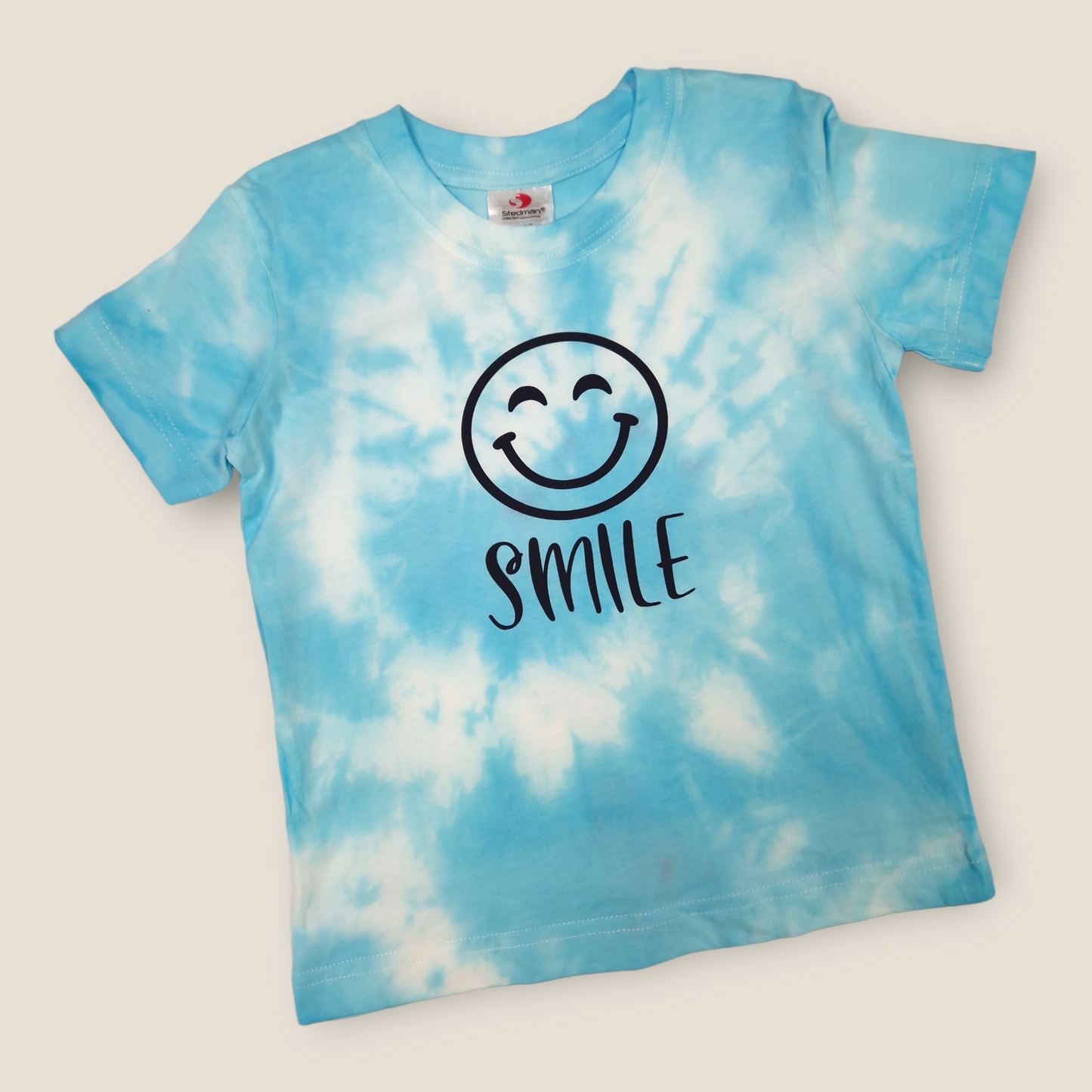 Tie Dye T-Shirt - 3-4 Years - Aqua Blue Smile