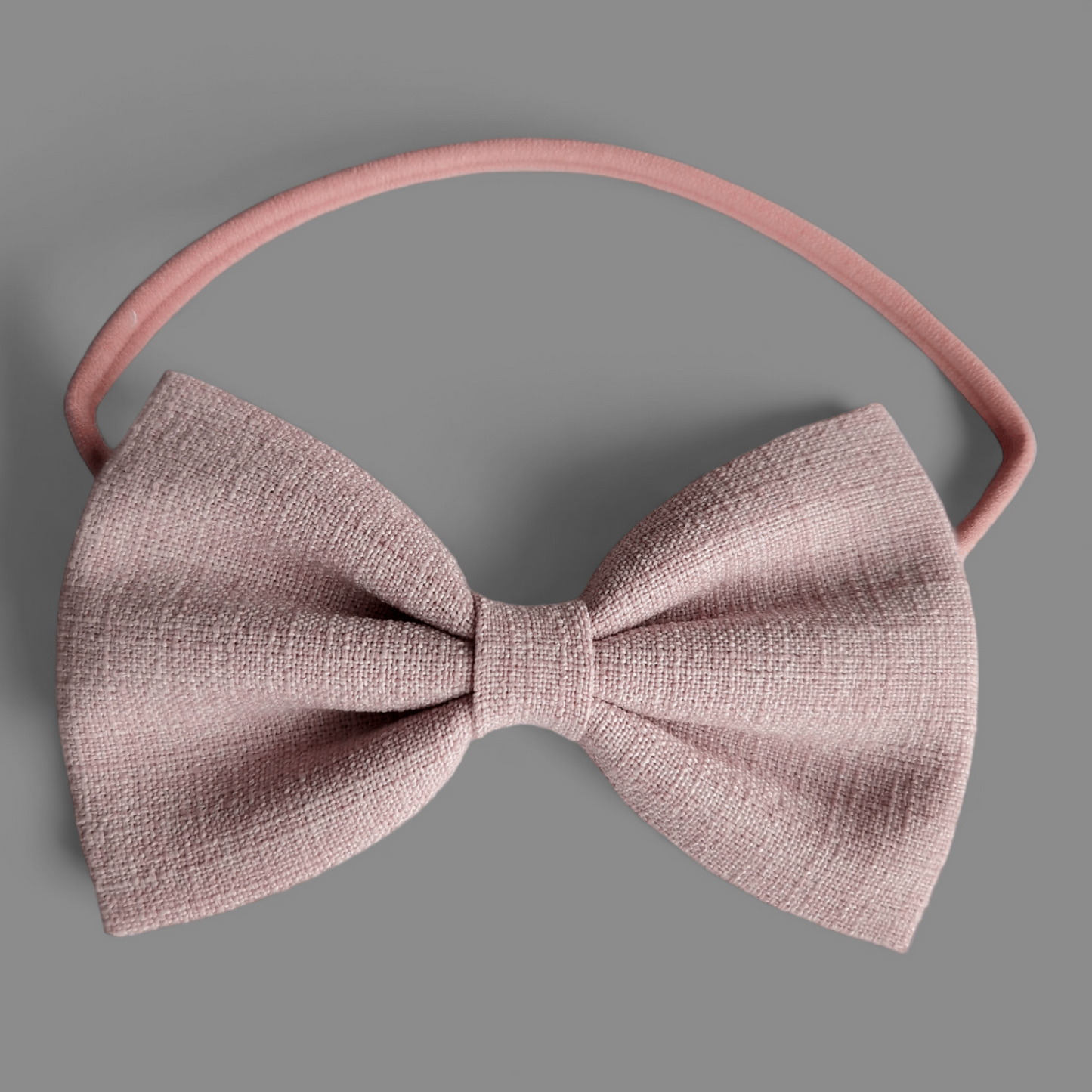 Pale Pink Cotton Bow Headband