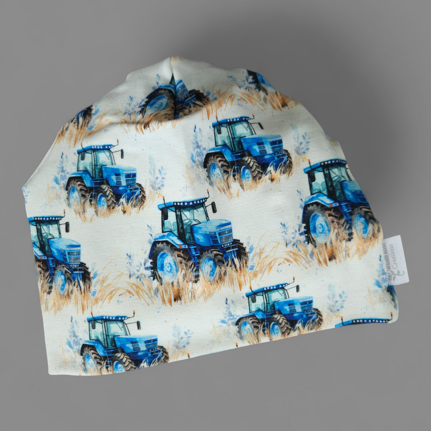 Beanie Hat - 2-3 Years - Blue Tractors