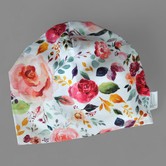 Beanie Hat - 2-3 Years - Pink Floral