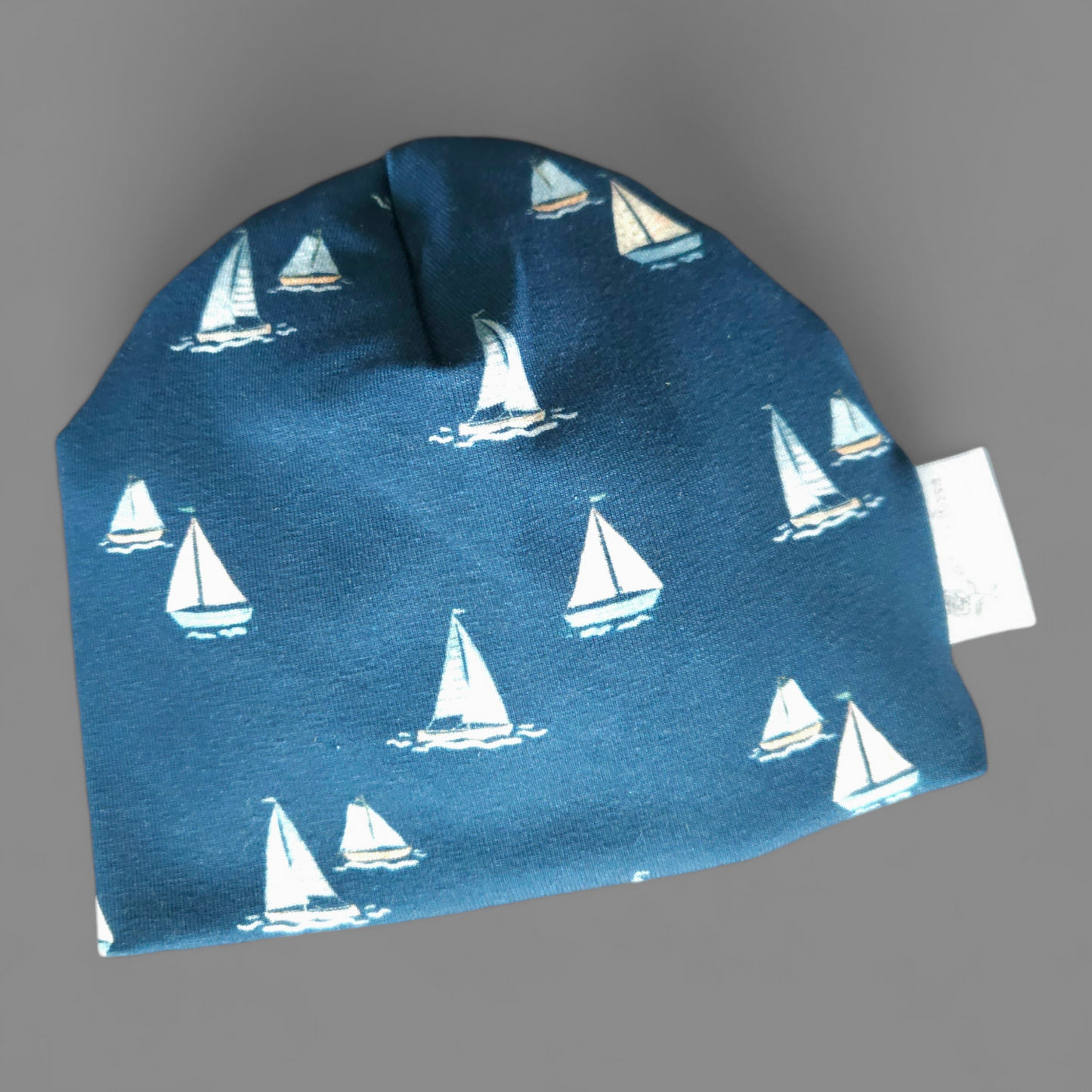 Beanie Hat - 3 Months - Sailboats