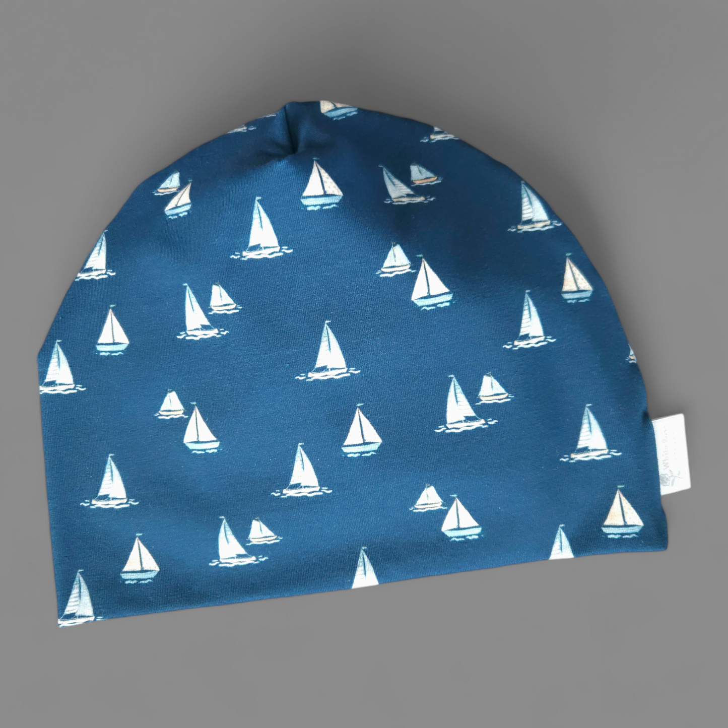 Beanie Hat - Adult Small - Sailboats