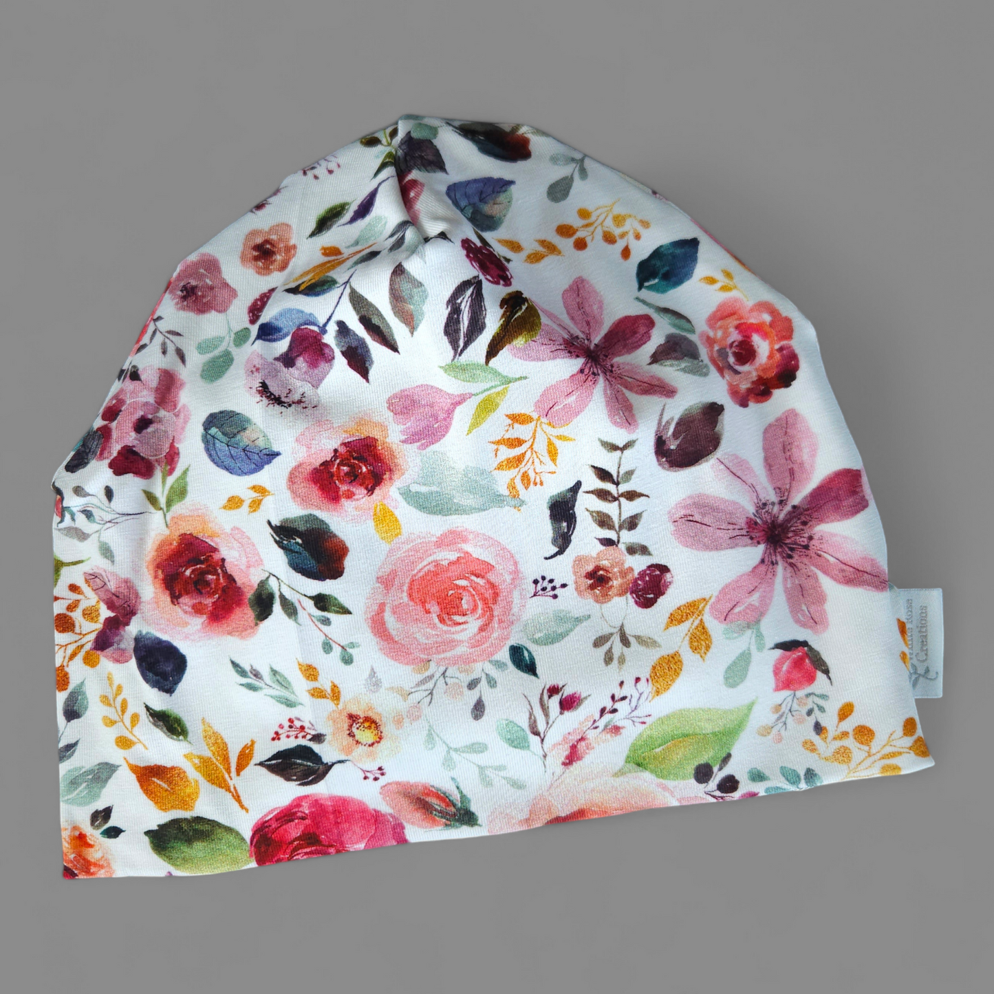 Beanie Hat - Adult Small - Pink Floral