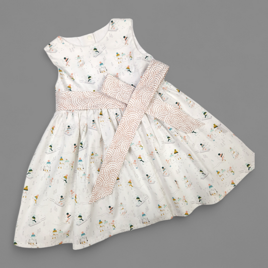 Robe de Noël Ellie - 4-5 ans - Souris dans la neige