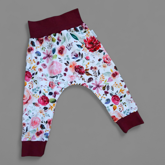 Harem Pants - 3-4 Years - Pink Floral
