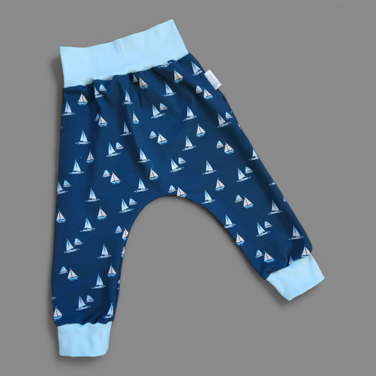 Harem Pants - 2-3 Years - Sailboats