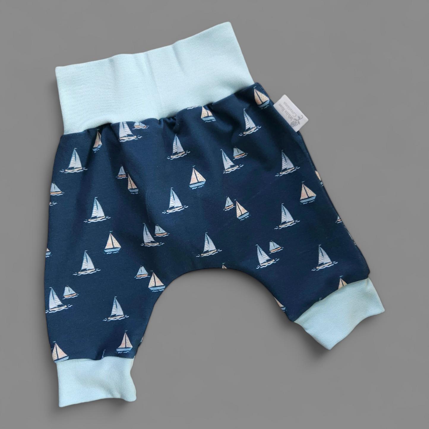 Harem Pants - 3-6 Months - Sailboats