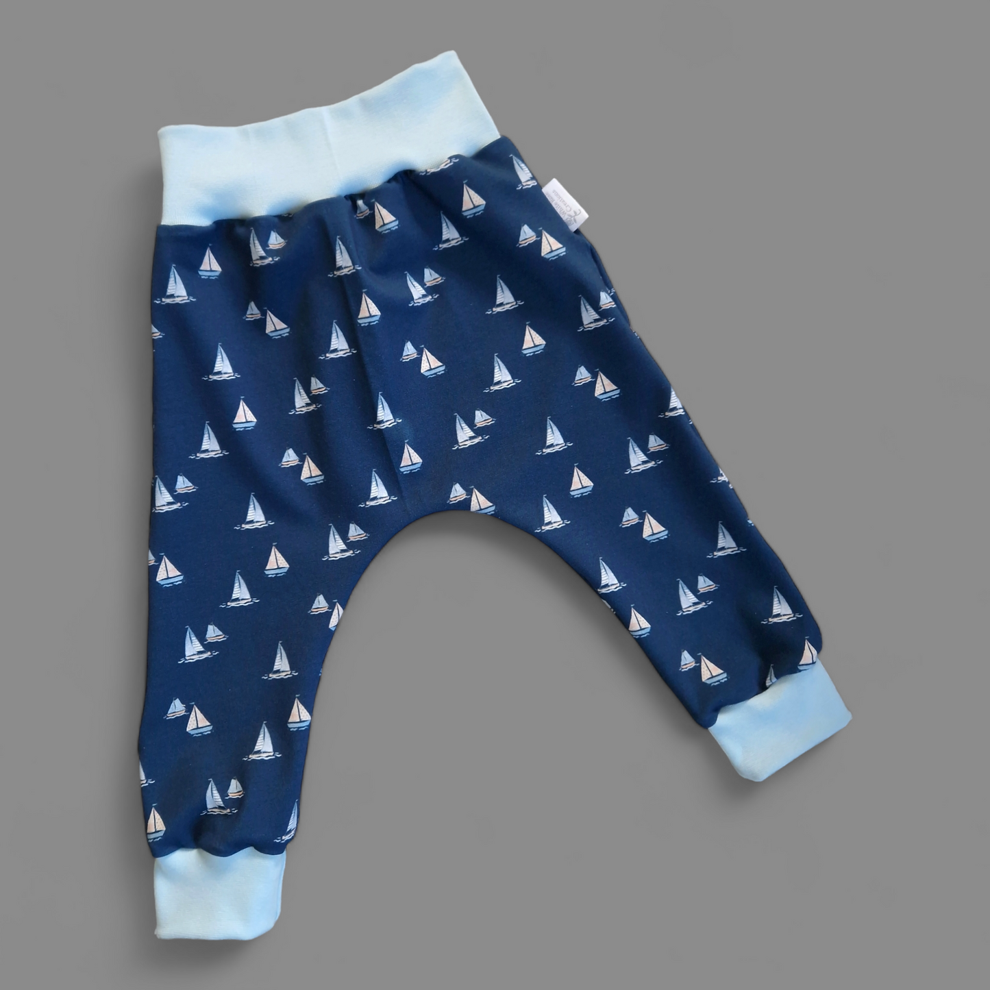 Harem Pants - 2-3 Years - Sailboats on Navy