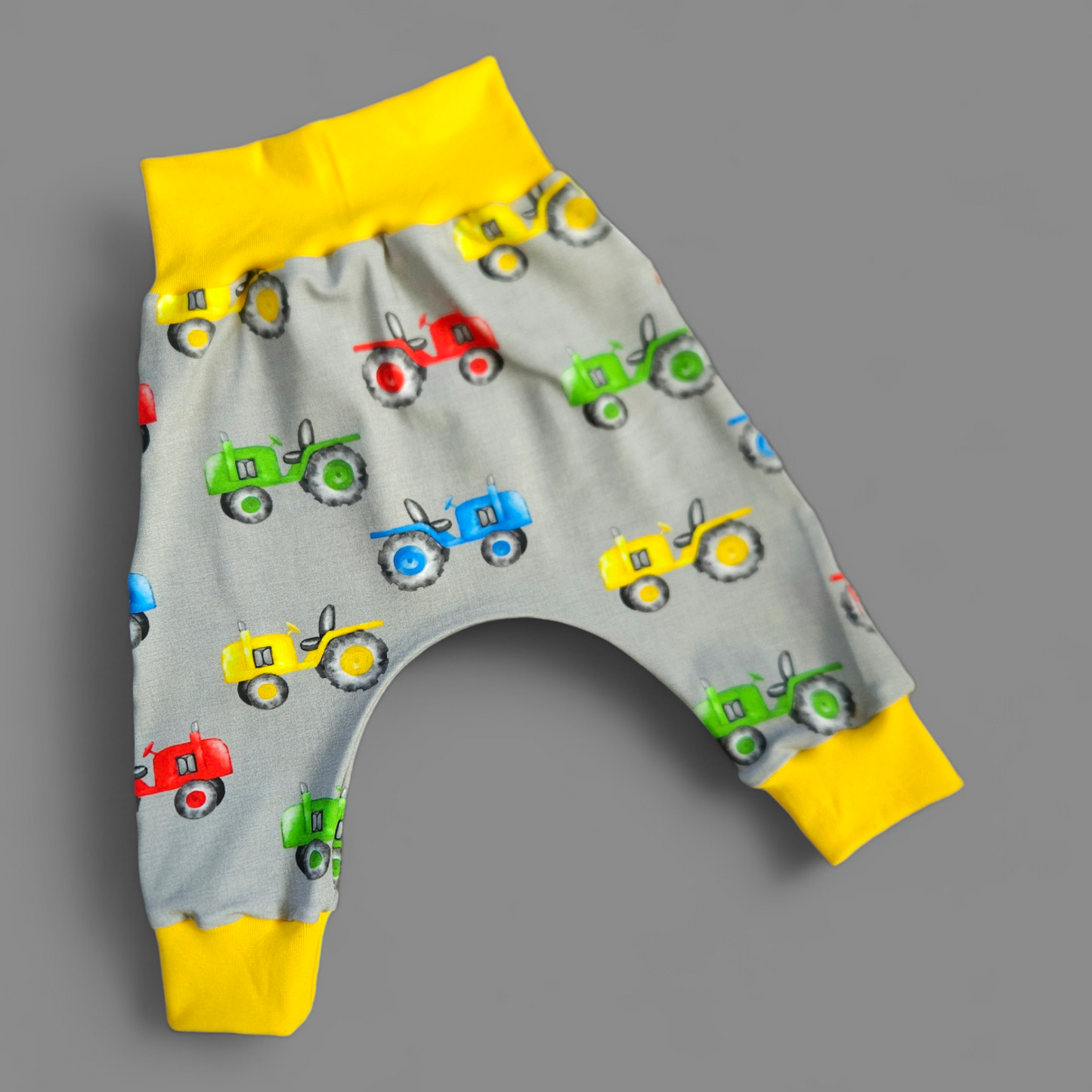 Harem Pants - 12-18 Months - Tractor Trails