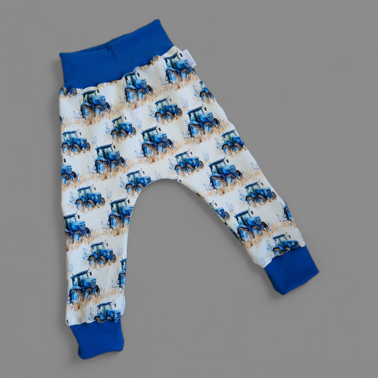 Harem Pants - 3-4 Years - Tractors on Off-White