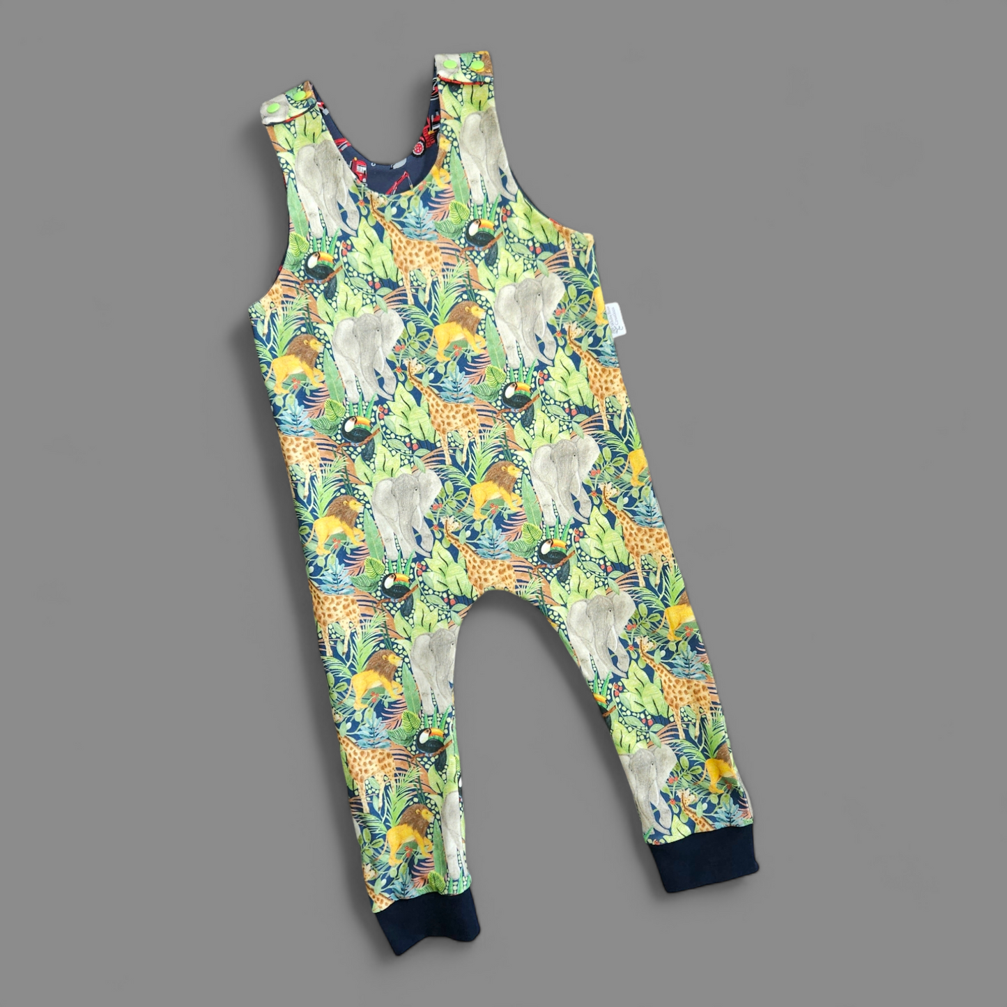 Reversible Playsuit - 2-3 Years - Jungle & Construction