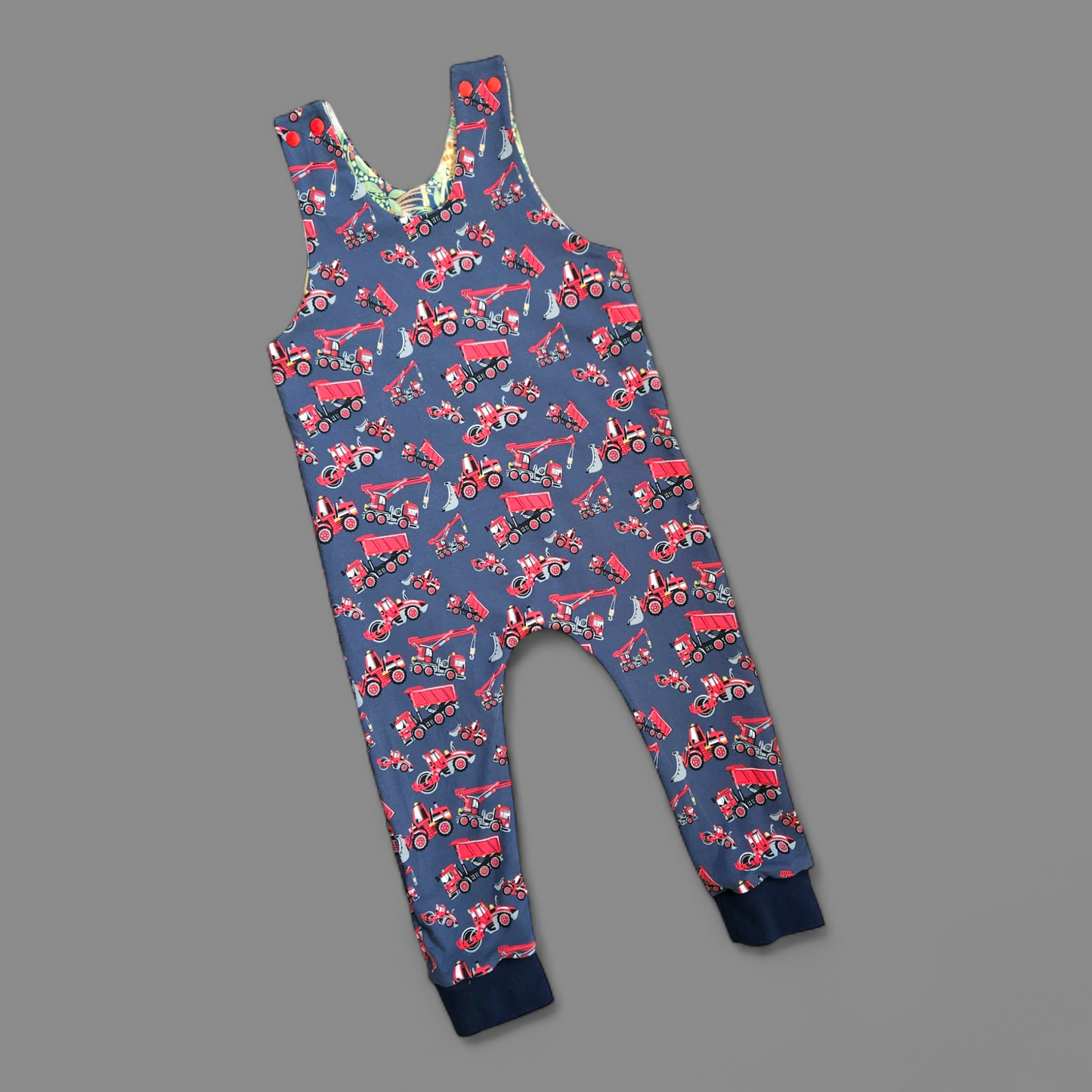 Reversible Playsuit - 2-3 Years - Jungle & Construction