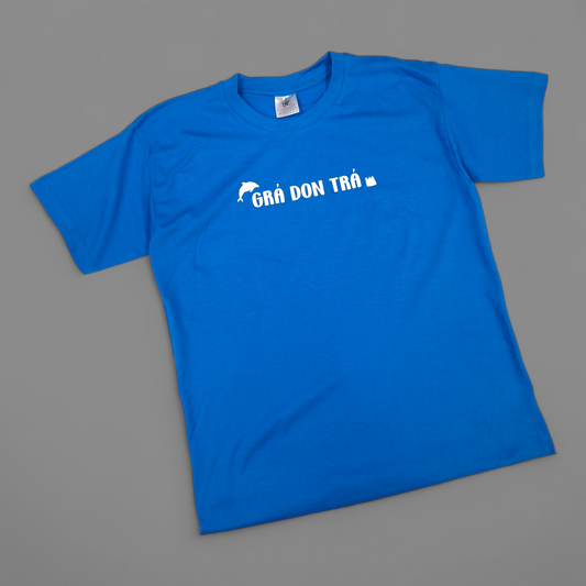 T-Shirt - 12-14 Years - Grá don Trá - Aqua Blue
