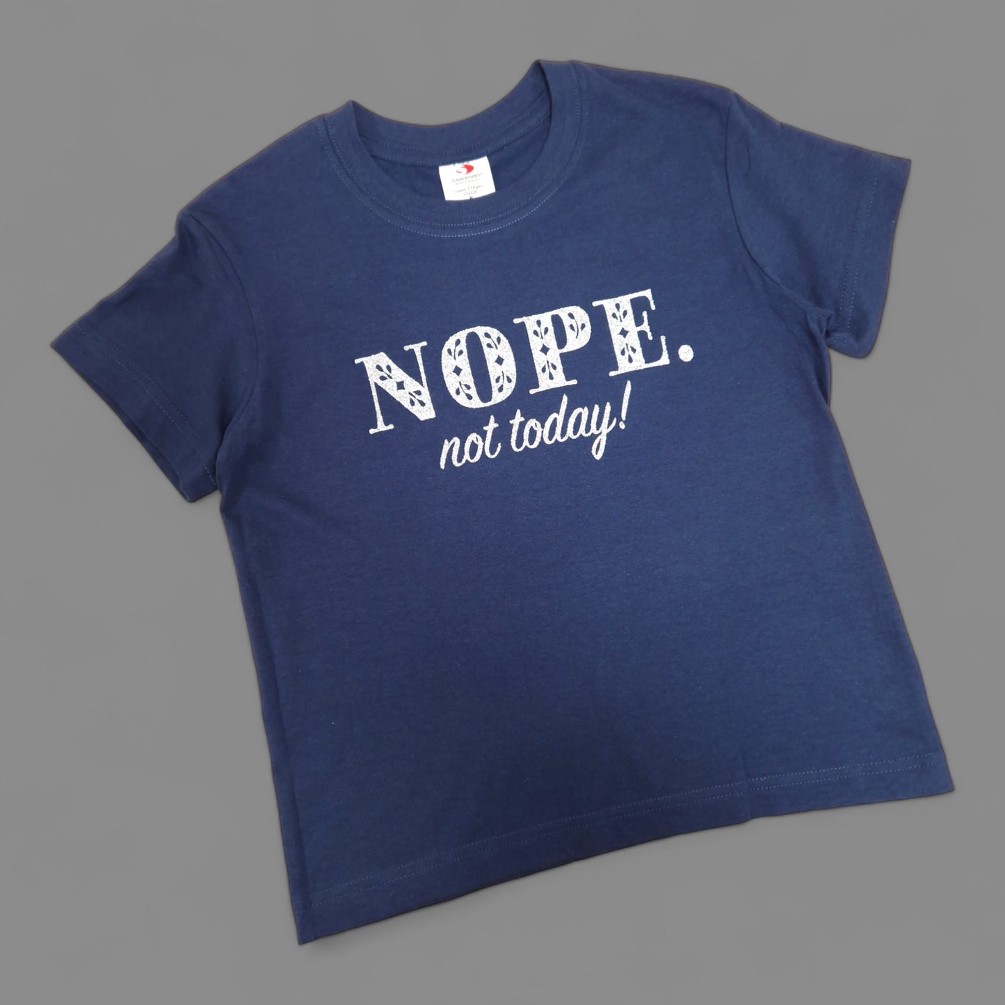 T-Shirt - 7-8 Years - Nope. Not Today! - Navy