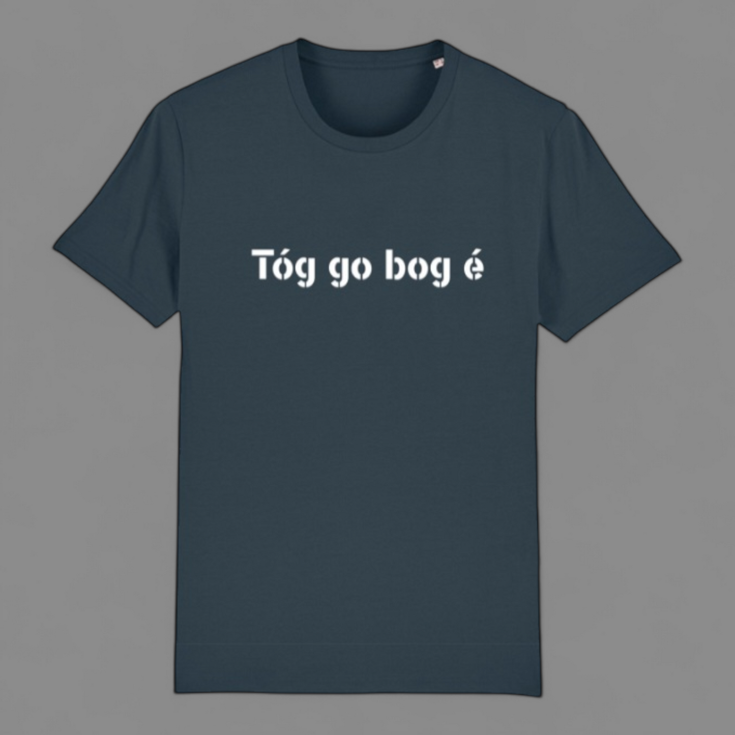 T-Shirt – Erwachsene L – Tóg go bog é – India Ink Grey