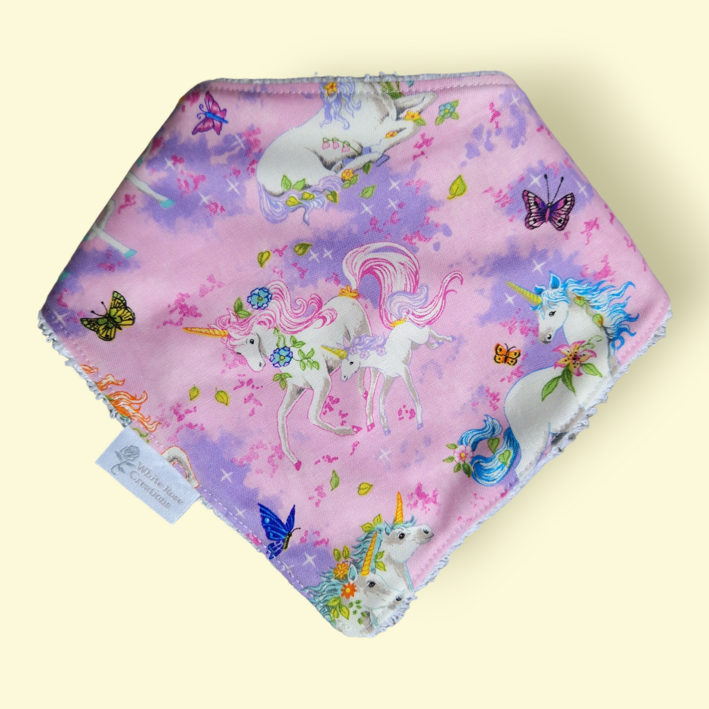 Bib - Unicorns on Pink