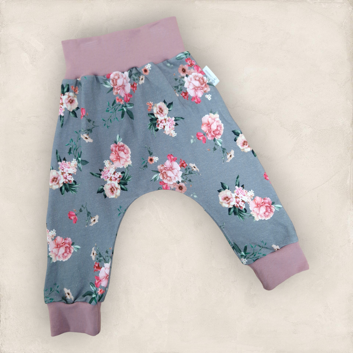 Harem Pants - 18-24 Months - Grey Floral