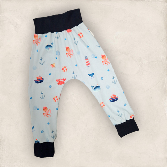 Harem Pants - 4-5 Years - Sealife